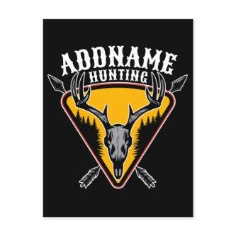 ADD NAME Hunter Elk Skull Big Antlers Deer Hunting Postcard