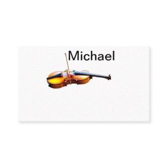 Add you name text brown violin music lover throw p