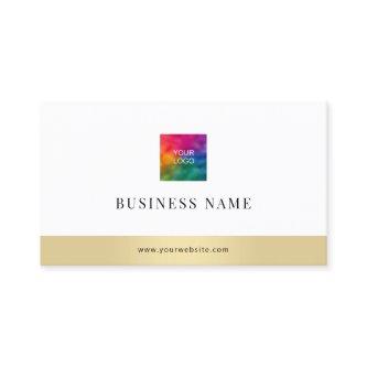 Add Your Business Company Logo Modern Elegant Gold