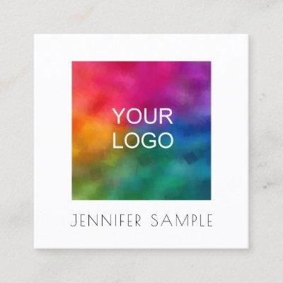 Add Your Business Company Logo Professional Modern Square
