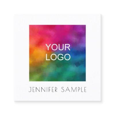 Add Your Business Company Logo Professional Modern Square