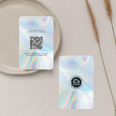 Add Your Business Logo and QR Code DIY Holographic
