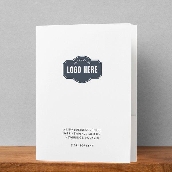 Add Your Company Logo and  Slot Pocket Folder