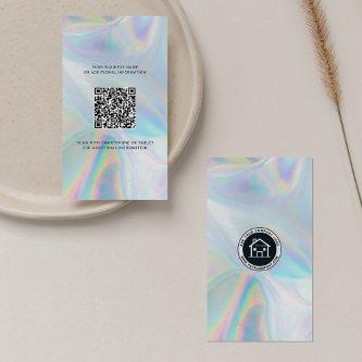 Add Your Company Logo and QR Code DIY Holographic