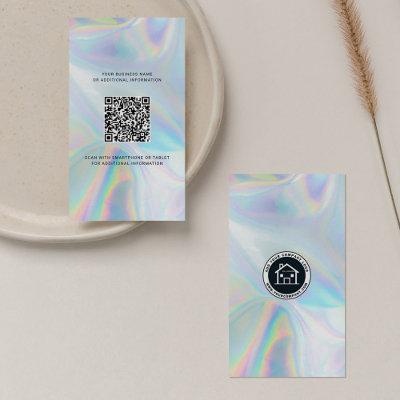 Add Your Company Logo and QR Code DIY Holographic