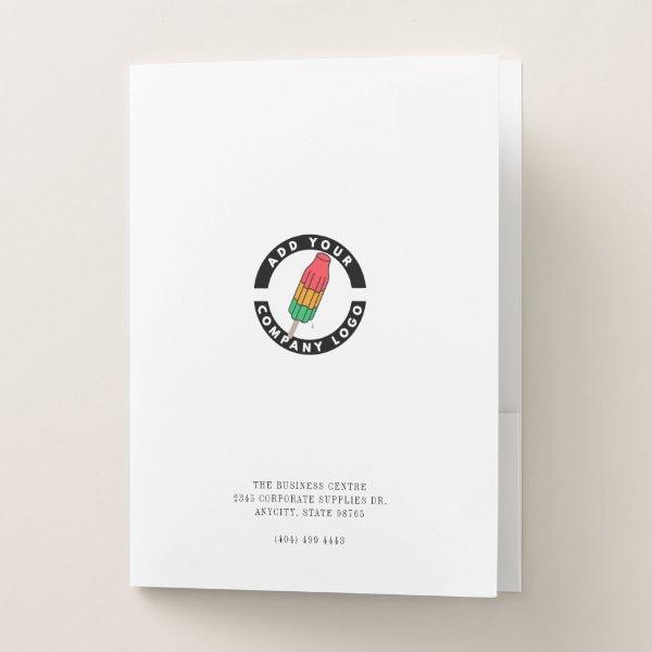 Add Your Company Logo Custom  Slot Pocket Folder
