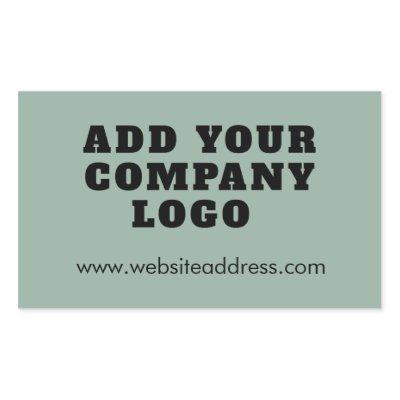 Add Your Company Logo Website Address Rectangular Sticker