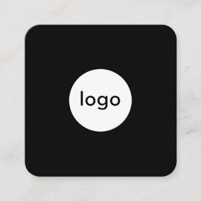 Add your custom logo circle professional black square