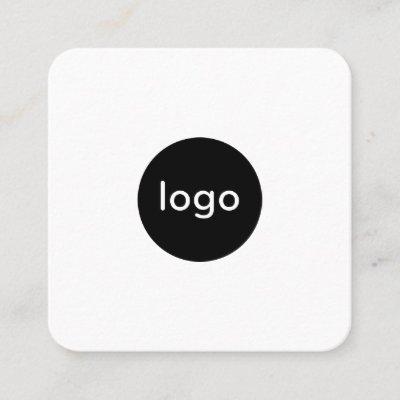 Add your custom logo circle professional white square