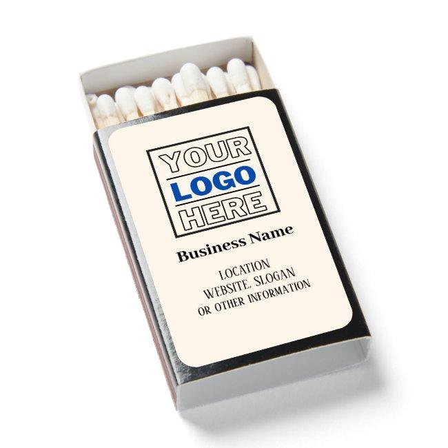 Add your custom logo professional biege  matchboxes