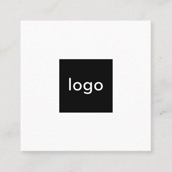 Add your custom logo square professional white square
