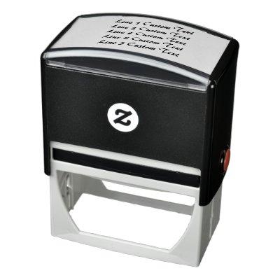 Add your favorite Text, Business 5  Lines Self-inking Stamp