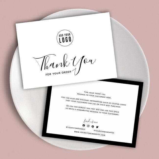 Add Your Logo and Editable Border Color Thank You