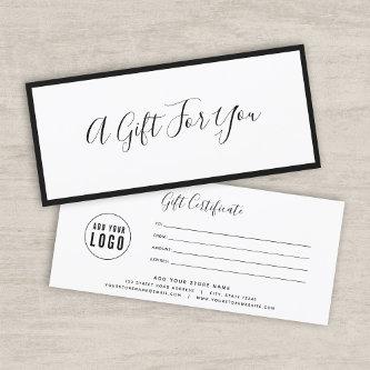 Add Your Logo and Editable Border Gift Certificate