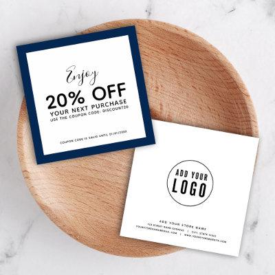 Add Your Logo and Editable Color Discount Card