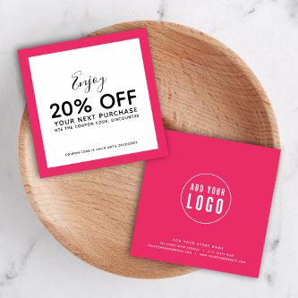 Add Your Logo and Editable Color Discount Card