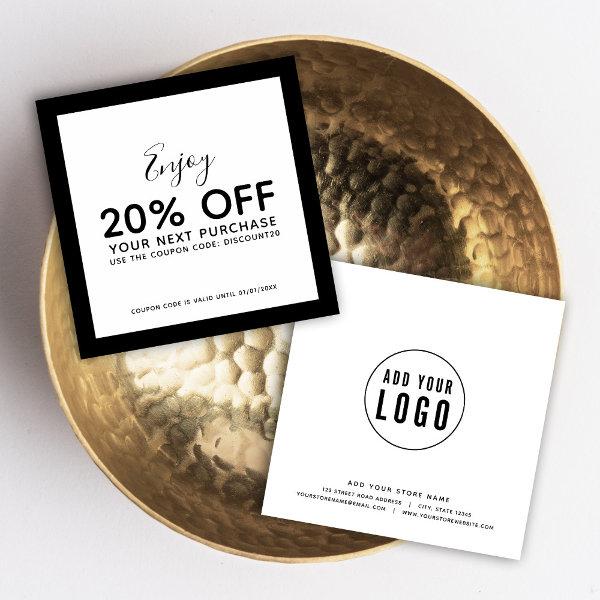 Add Your Logo and Editable Color Discount Card