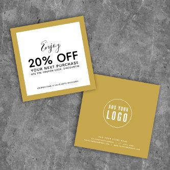 Add Your Logo and Editable Color Discount Card