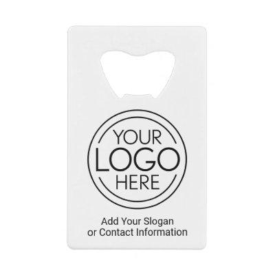 Add Your Logo Business Corporate Modern Minimalist Credit Card Bottle Opener