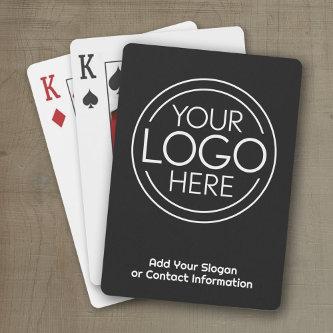 Add Your Logo Business Corporate Modern Minimalist Playing Cards