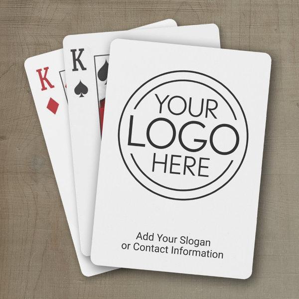 Add Your Logo Business Corporate Modern Minimalist Playing Cards