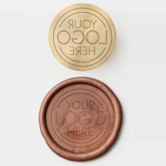 Add Your Logo Business Corporate Modern Minimalist Wax Seal Stamp