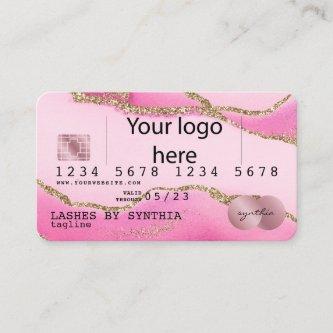 Add Your Logo Credit Card Styled Gold Makeup