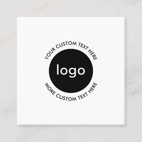 Add your logo custom circle professional white square