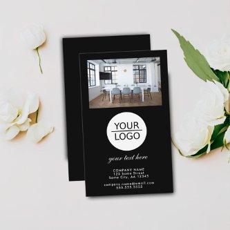 Add your Logo Custom Text Promotion Photo Black