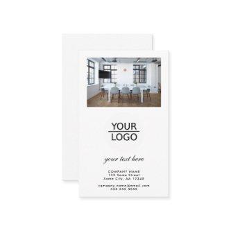 Add your Logo Custom Text Promotion Photo White