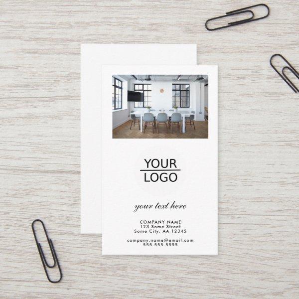 Add your Logo Custom Text Promotion Photo White
