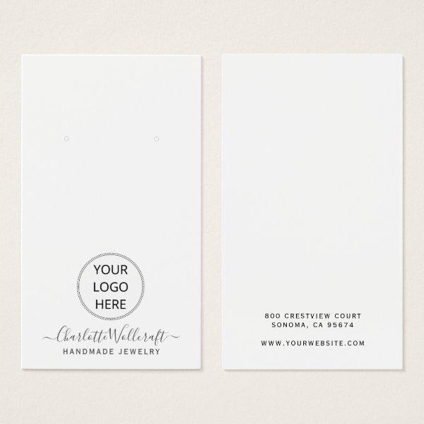 Add Your Logo Earring And Script Name Display Card
