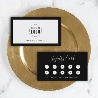 Add Your Logo Editable Border Color Loyalty Card