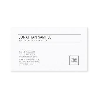 Add Your Logo Elegant White Simple Professional