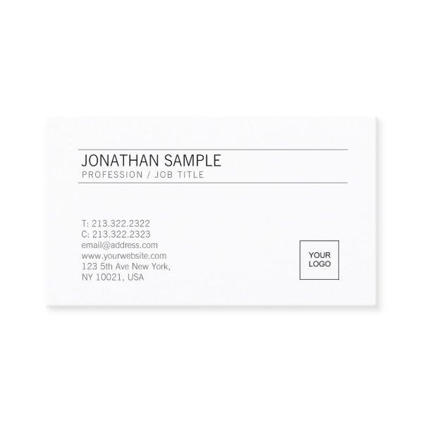 Add Your Logo Elegant White Simple Professional