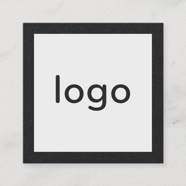 Add your logo handmade rustic black kraft paper square