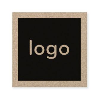 Add your logo handmade rustic brown kraft paper square