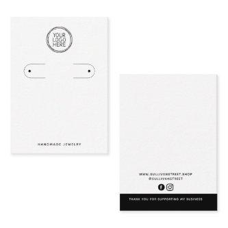 Add Your Logo Hoop Earring Display Card