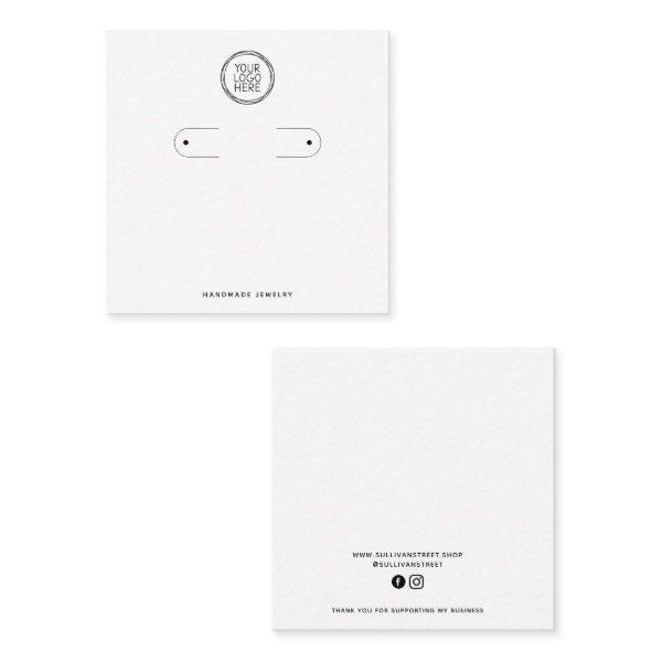 Add Your Logo Hoop Earrings Display Card