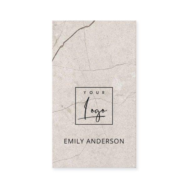 ADD YOUR LOGO MINIMAL BEIGE MARBLE STONE TEXTURE