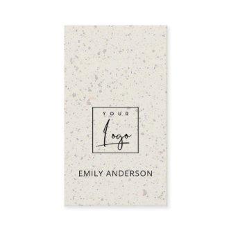 ADD YOUR LOGO MINIMAL OFF WHITE TERRAZZO TEXTURE