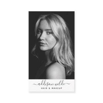 Add Your Logo Modern Minimal Vertical Photo White