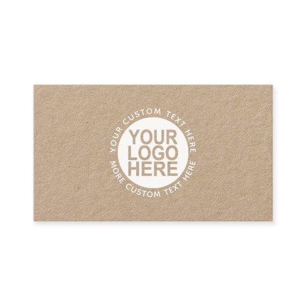 Add Your Logo Modern White and Kraft