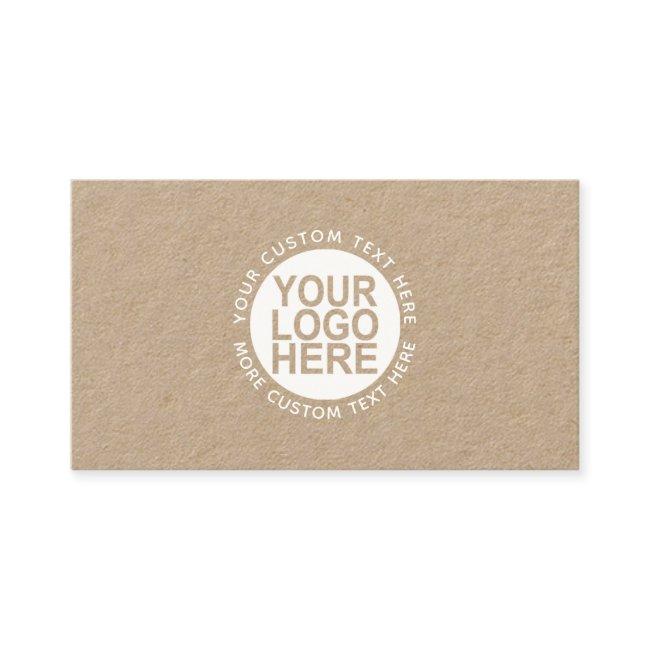 Add Your Logo Modern White and Kraft