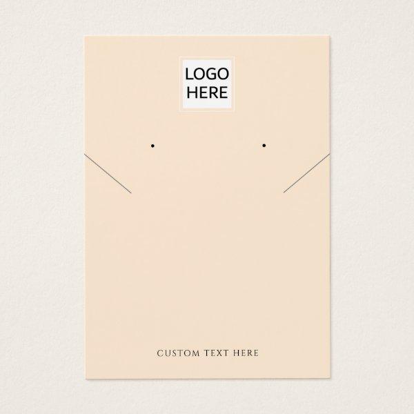 Add Your Logo Necklace Earrings Display Card (Edit