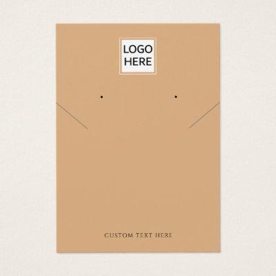 Add Your Logo Necklace Earrings Display Card (Edit