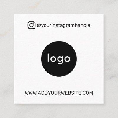 Add your logo photo QR code modern social media Square
