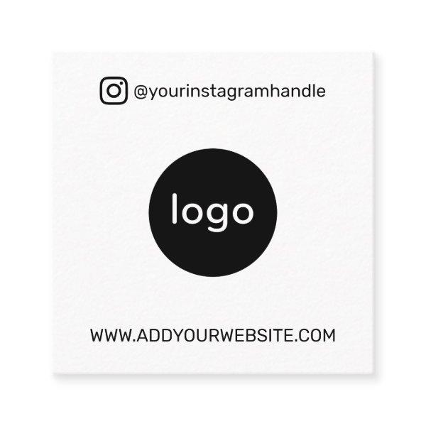 Add your logo photo QR code modern social media Square