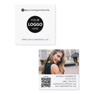 add your logo photo QR code Modern social media Square