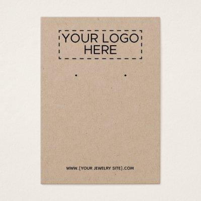 Add Your Logo - Premium Kraft Earring Display Card